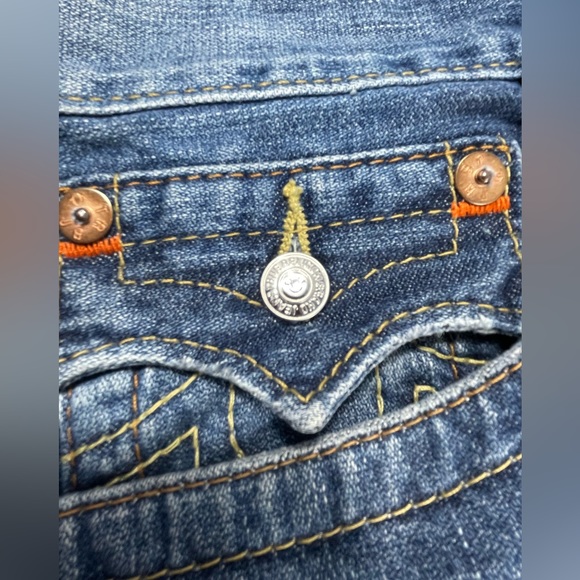 True Religion Straight Flap Patches Jeans Size 34 - Picture 6 of 16